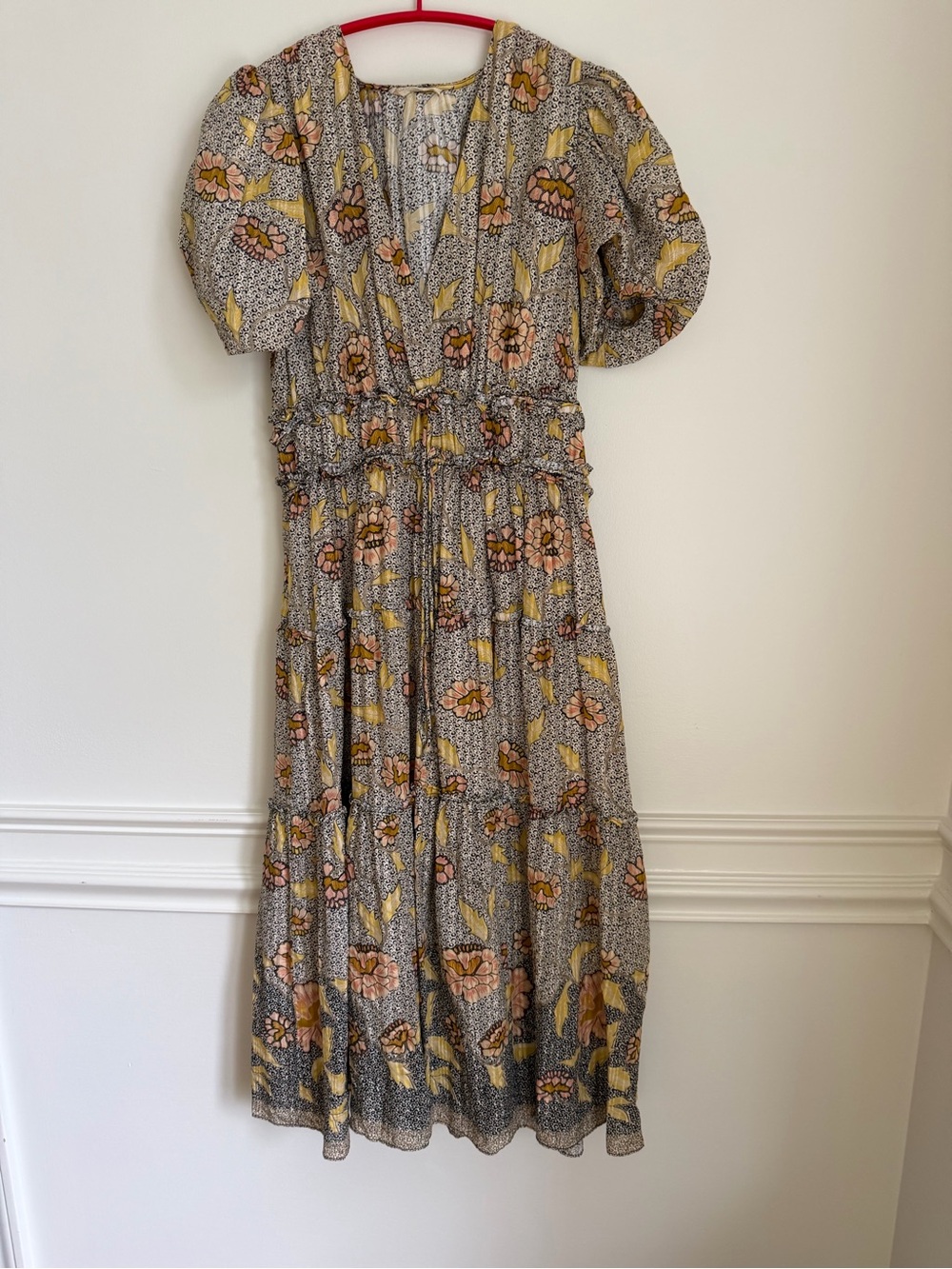 Ulla Johnson Floral Puff-Sleeve Midi Dress